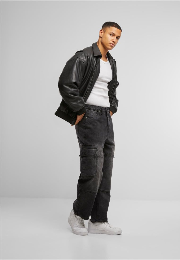 Tapered Heavy Ounce Baggy Cargo Jeans - Mens Jeans - TTUTB6747 - 38