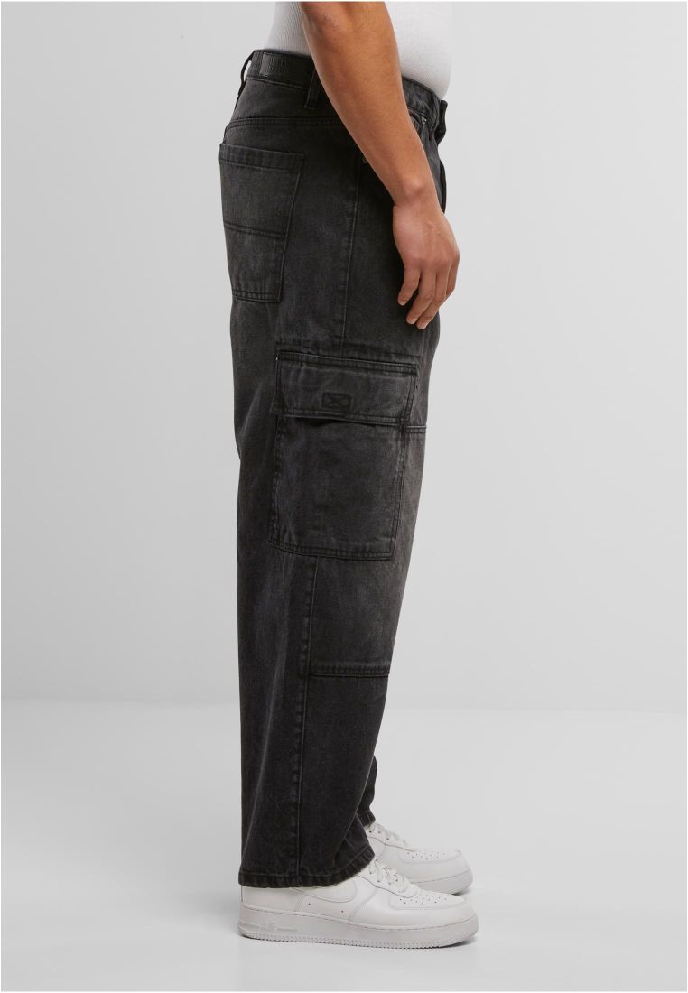 Tapered Heavy Ounce Baggy Cargo Jeans - Mens Jeans - TTUTB6747 - 37