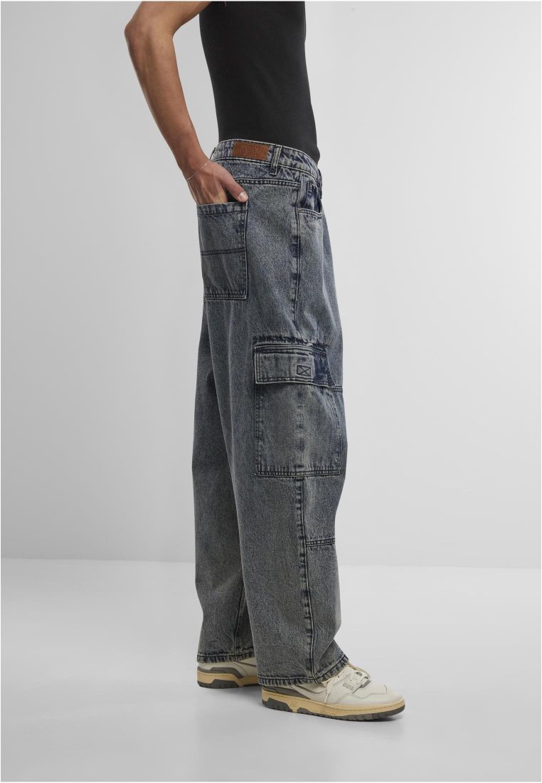 Tapered Heavy Ounce Baggy Cargo Jeans - Mens Jeans - TTUTB6747 - 6