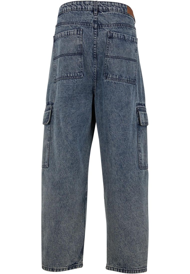 Tapered Heavy Ounce Baggy Cargo Jeans - Mens Jeans - TTUTB6747 - 14