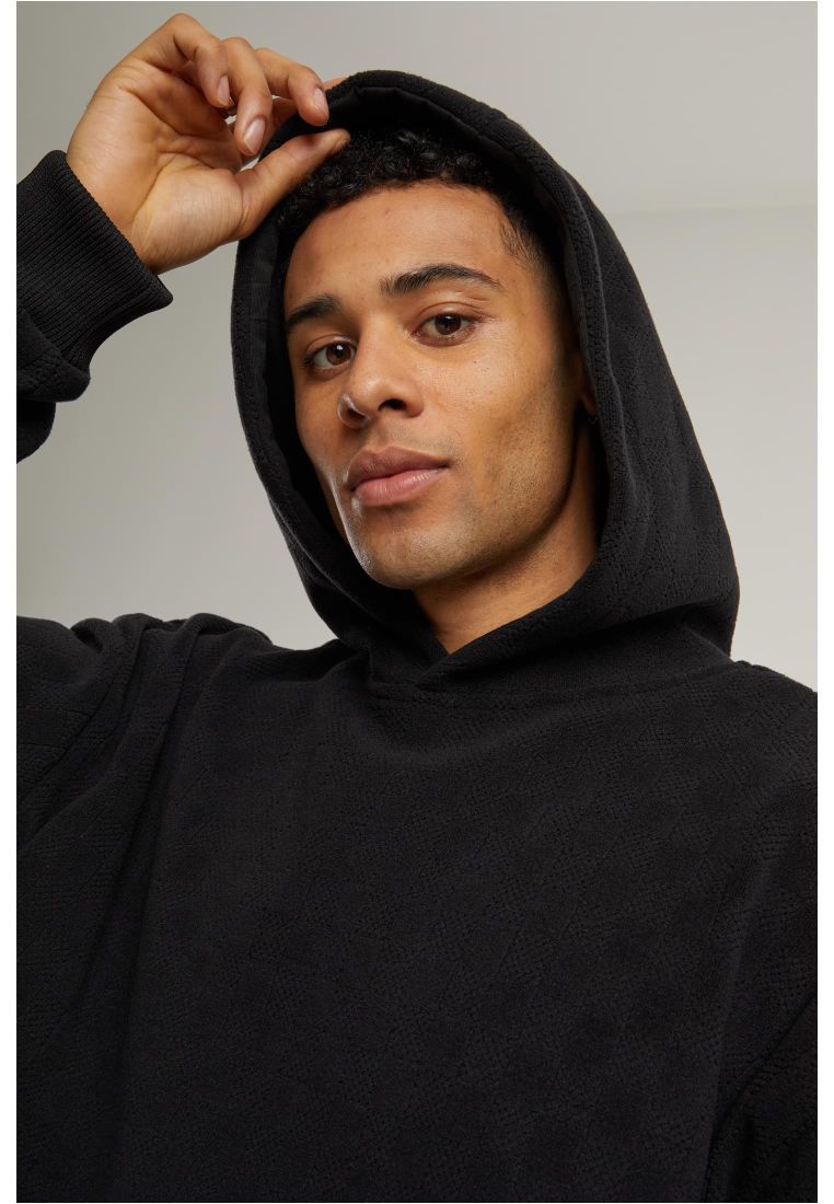 Jacquard Velvet Oversized Hoody -  - TTUTB6770 - 41