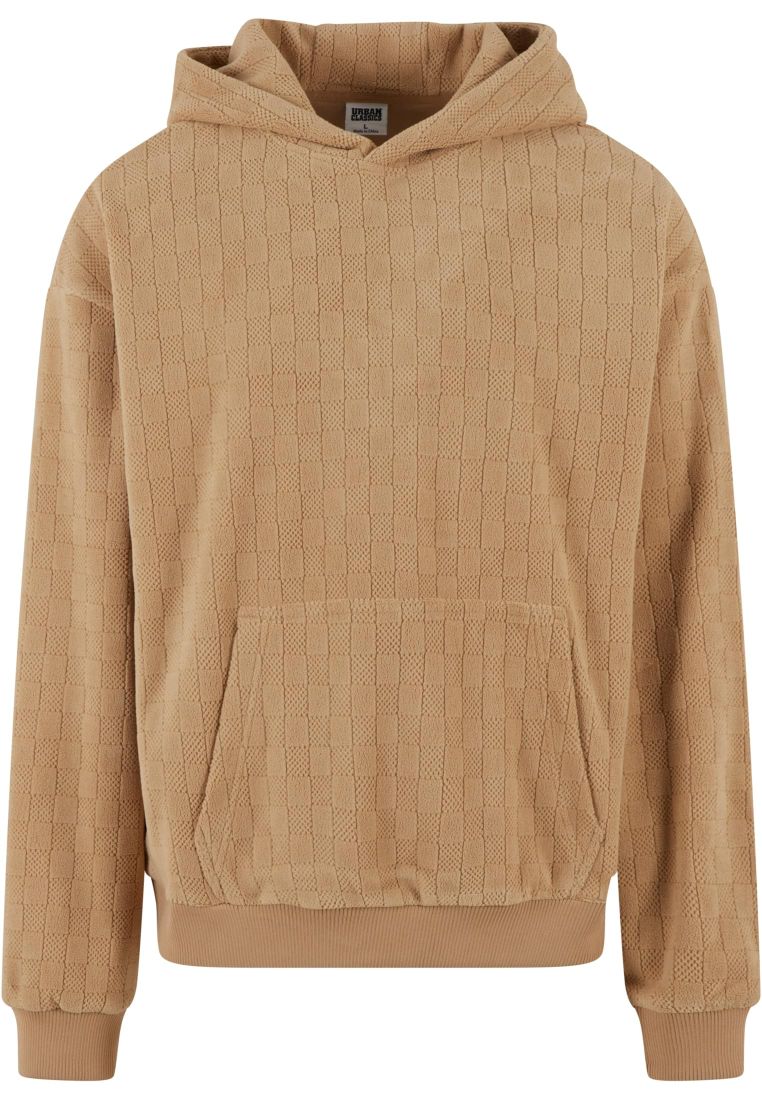 Jacquard Velvet Oversized Hoody -  - TTUTB6770 - 2