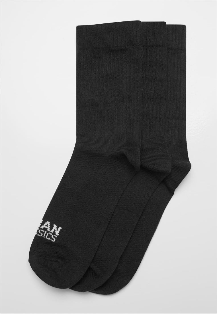 Simple Flat Knit Black Socks 3-Pack - Socks - TB6802-990 - 1