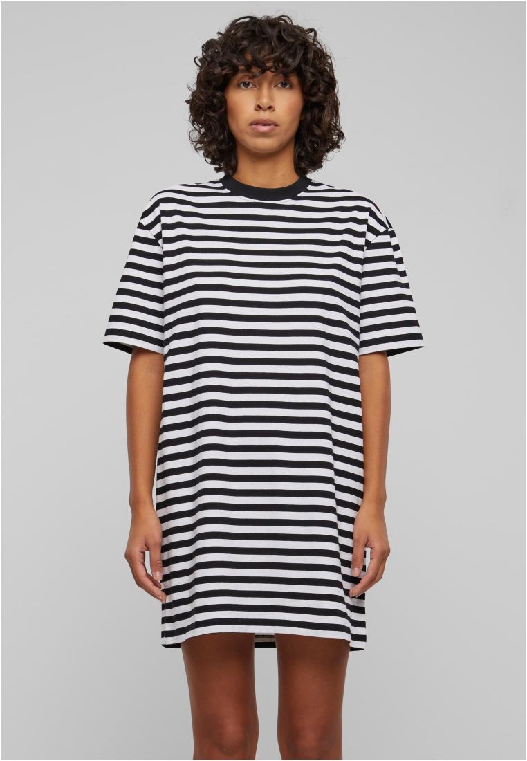 Ladies Oversized Striped Tee Dress - - TTUTB6828 - 31