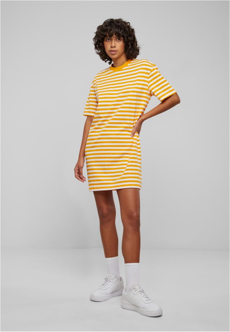 Ladies Oversized Striped Tee Dress - - TTUTB6828 - 578