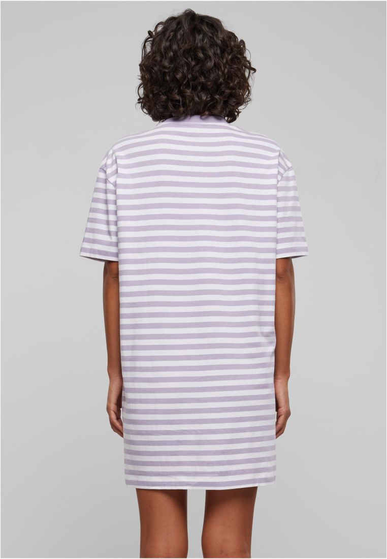 Ladies Oversized Striped Tee Dress - - TTUTB6828 - 846