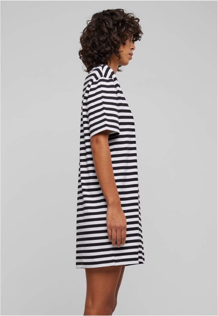 Ladies Oversized Striped Tee Dress - - TTUTB6828 - 37