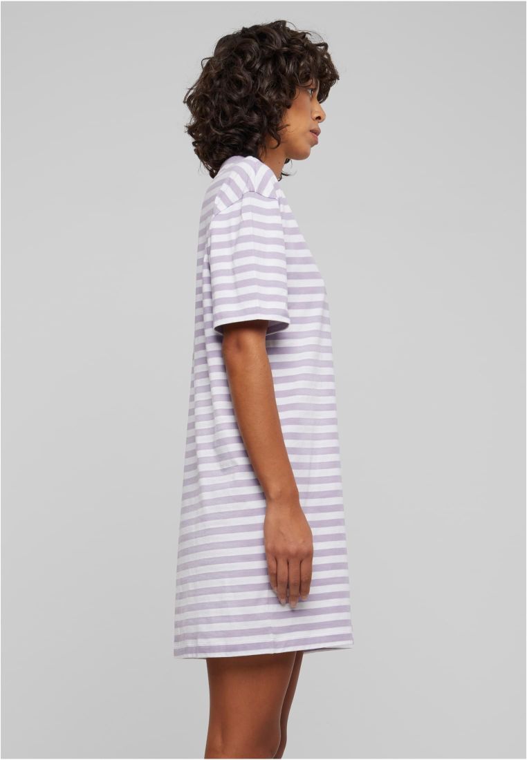 Ladies Oversized Striped Tee Dress - - TTUTB6828 - 847