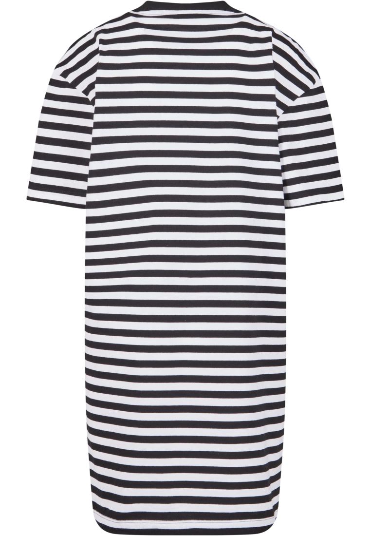 Ladies Oversized Striped Tee Dress - - TTUTB6828 - 4