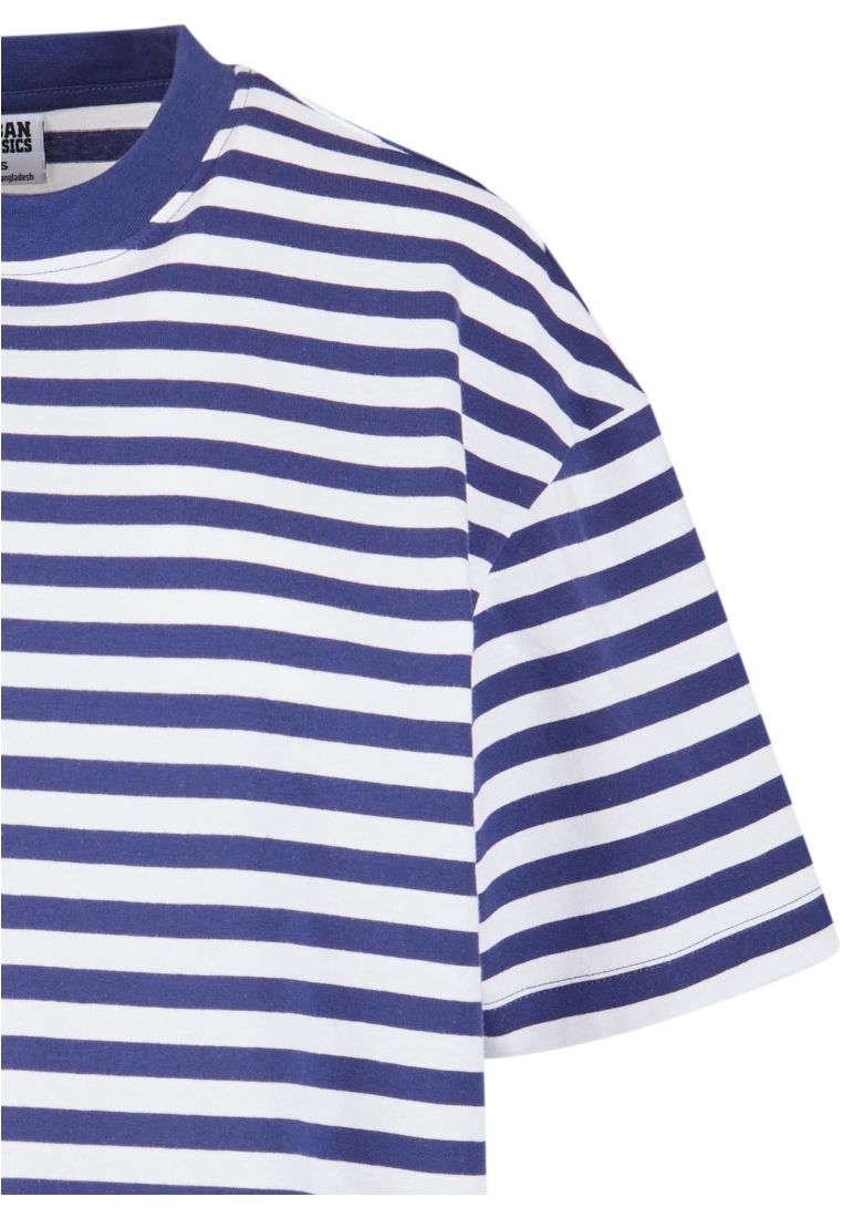 Ladies Oversized Striped Tee Dress - - TTUTB6828 - 277