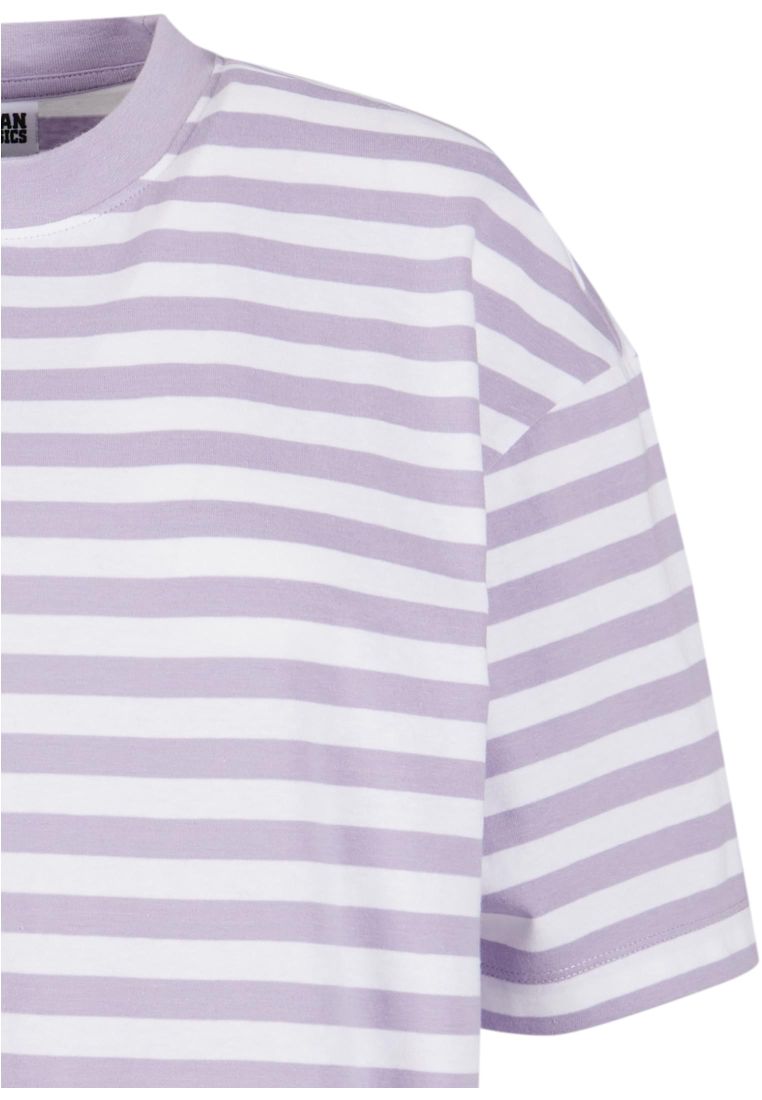 Ladies Oversized Striped Tee Dress - - TTUTB6828 - 817