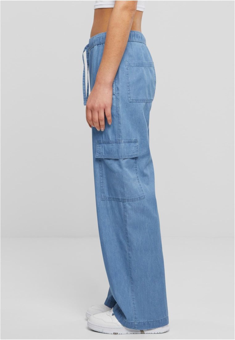 Ladies Light Denim Cargo Pants -  - TTUTB6836 - 4