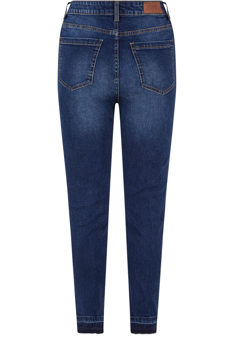 Ladies Skinny High Waist Open Hem Jeans - - TTUTB6865 - 641