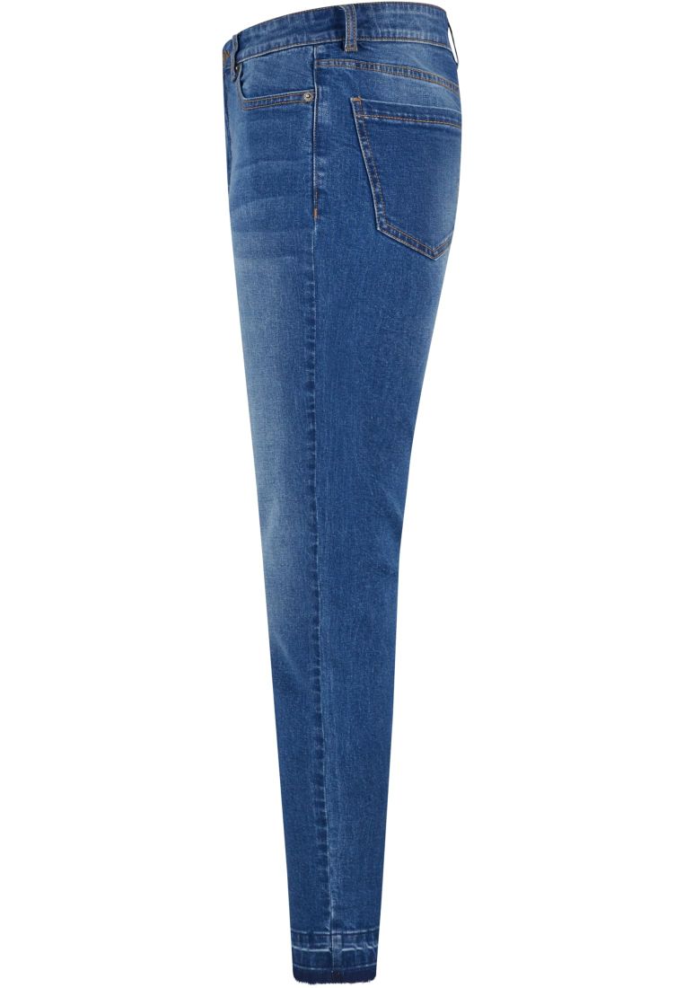 Ladies Skinny High Waist Open Hem Jeans - - TTUTB6865 - 340