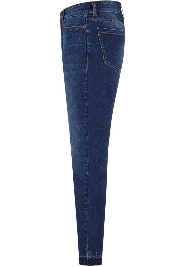 Ladies Skinny High Waist Open Hem Jeans - - TTUTB6865 - 640
