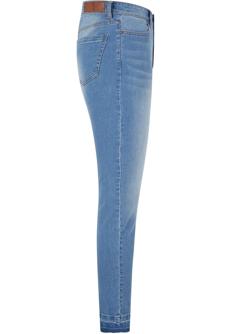 Ladies Skinny High Waist Open Hem Jeans - - TTUTB6865 - 792