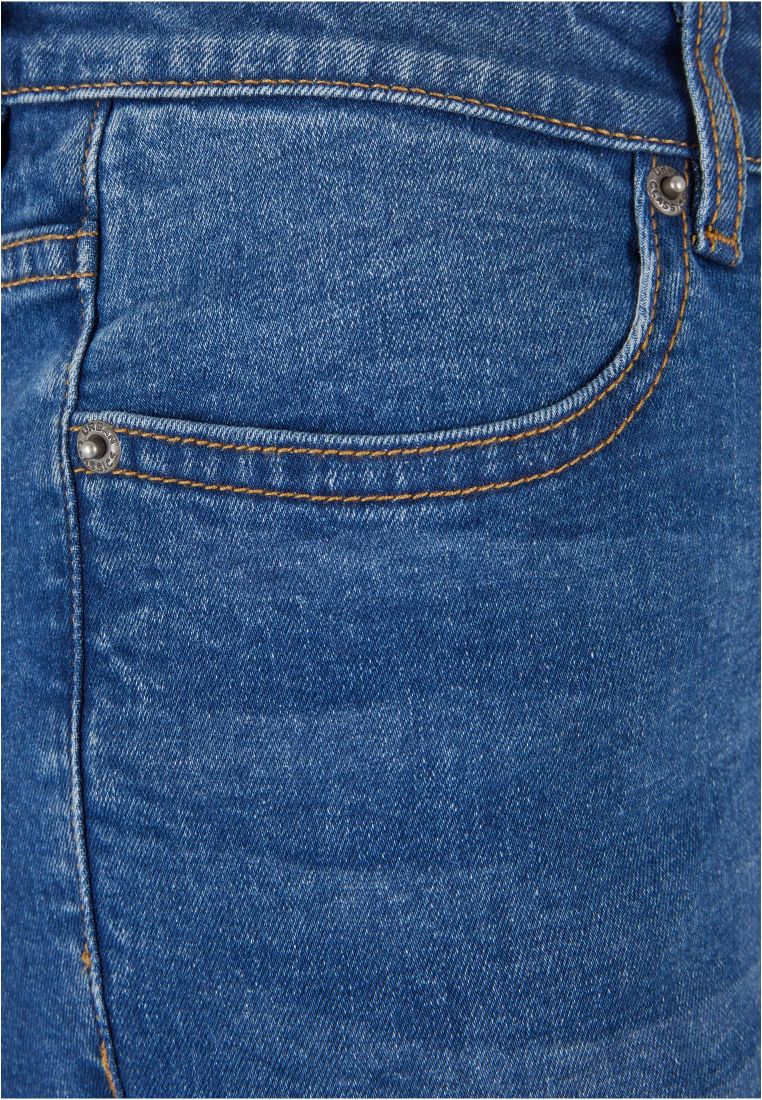 Ladies Skinny High Waist Open Hem Jeans - - TTUTB6865 - 343