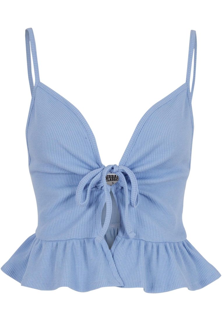 Ladies Waffle Pique Ruffle Top - - TTUTB6871 - 847