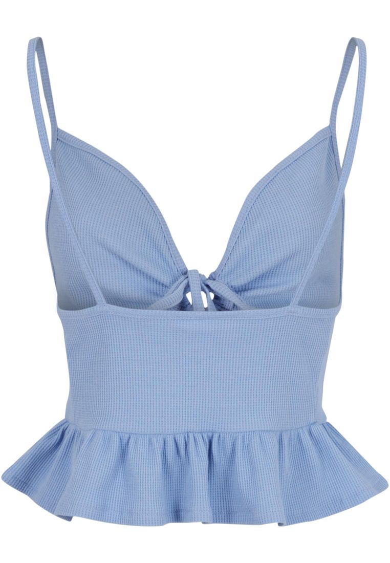 Ladies Waffle Pique Ruffle Top - - TTUTB6871 - 848