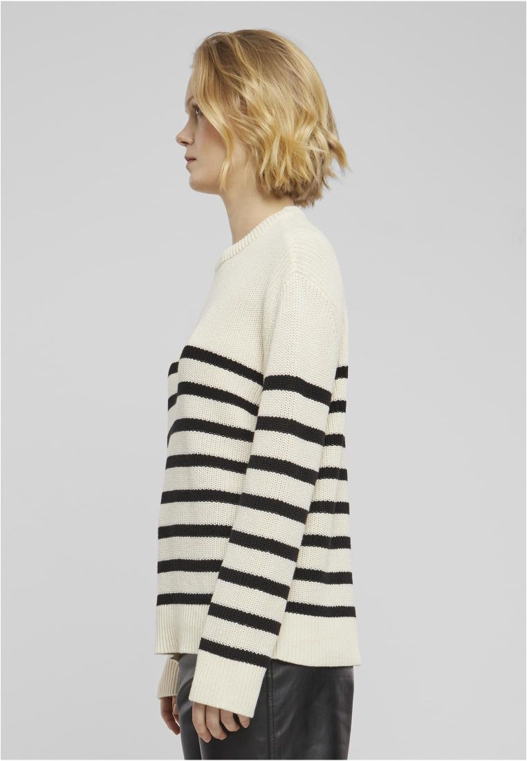 Ladies Rib Striped Sweater - - TTUTB6895 - 305