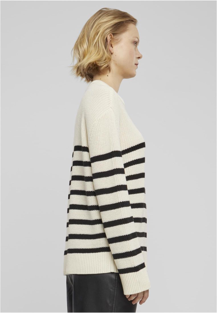 Ladies Rib Striped Sweater - - TTUTB6895 - 307