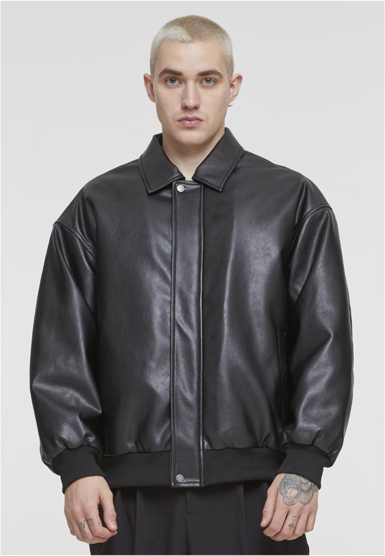 Synthetic Leather Blouson - Mens Jackets - TTUTB6914 - 1
