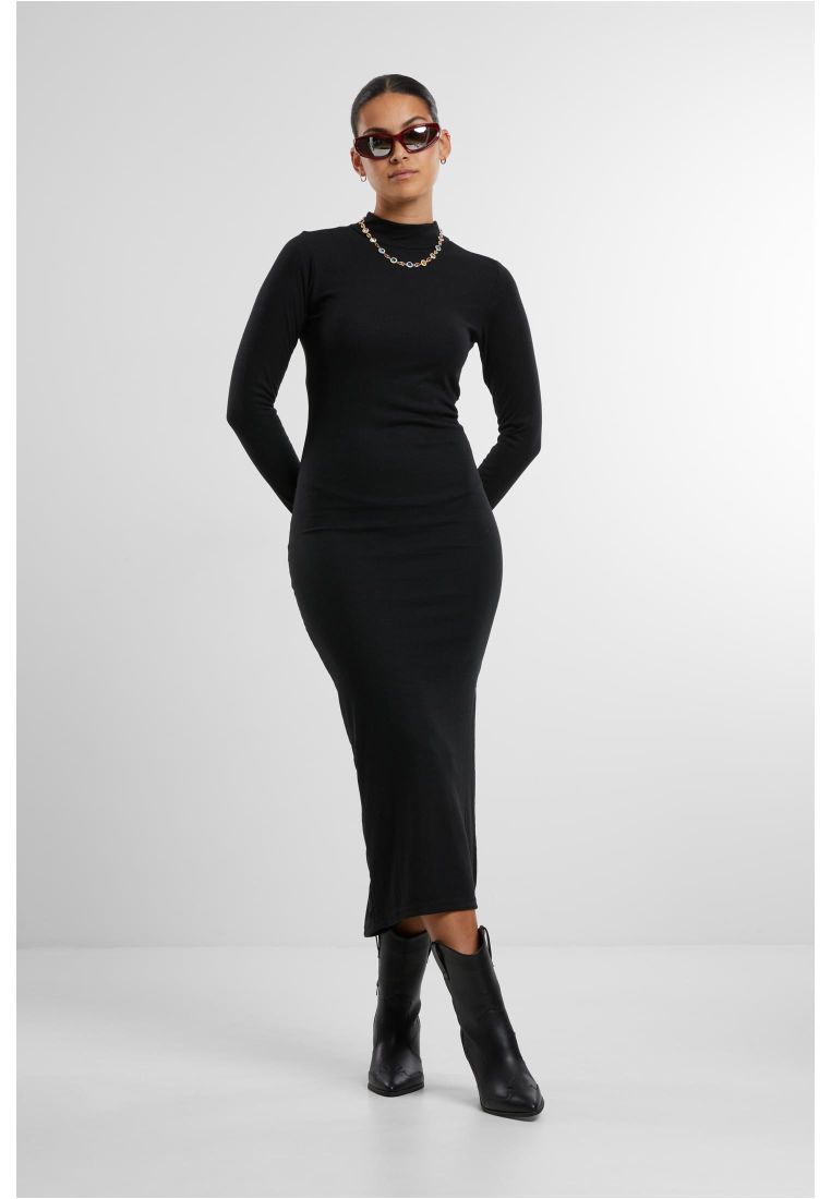 Ladies Rib Longlseeve Mockneck Dress - - TTUTB6933 - 7