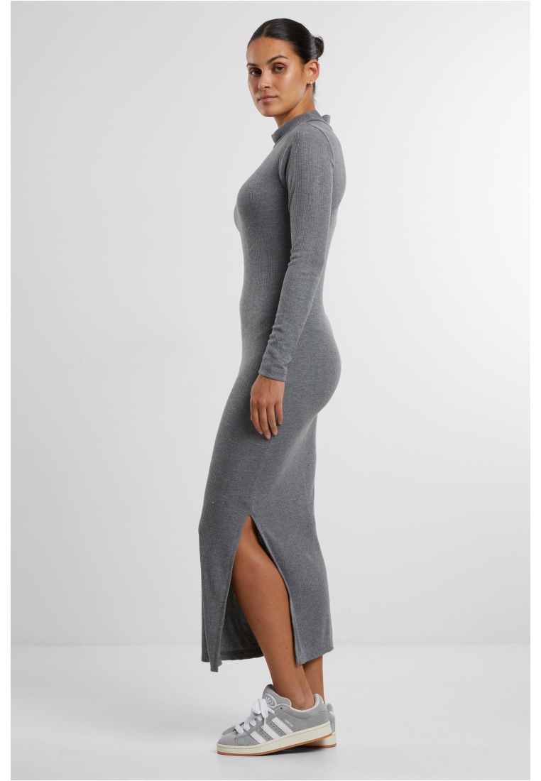 Ladies Rib Longlseeve Mockneck Dress - - TTUTB6933 - 185