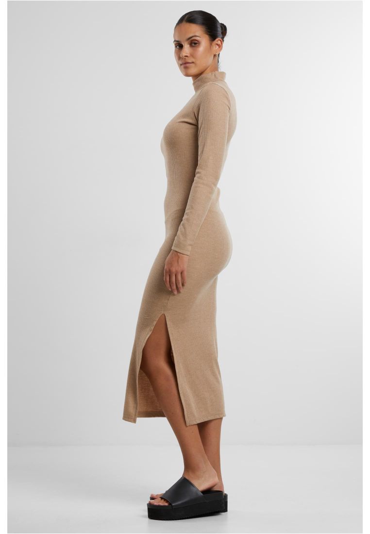 Ladies Rib Longlseeve Mockneck Dress - - TTUTB6933 - 335