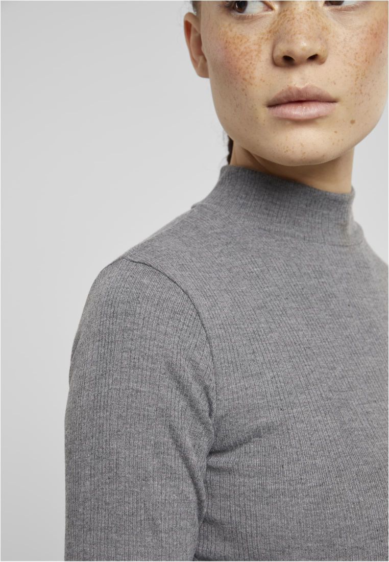 Ladies Rib Longlseeve Mockneck Dress - - TTUTB6933 - 188