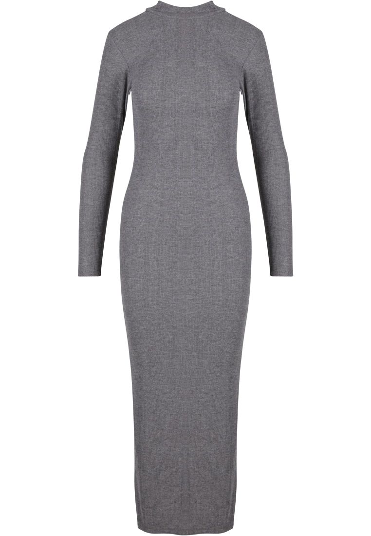 Ladies Rib Longlseeve Mockneck Dress - - TTUTB6933 - 182