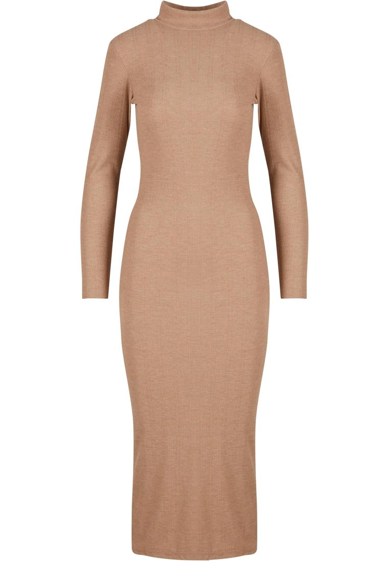 Ladies Rib Longlseeve Mockneck Dress - - TTUTB6933 - 332