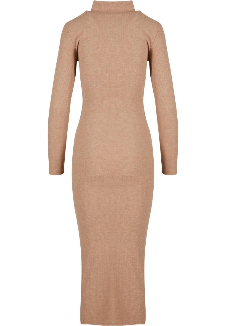 Ladies Rib Longlseeve Mockneck Dress - - TTUTB6933 - 340