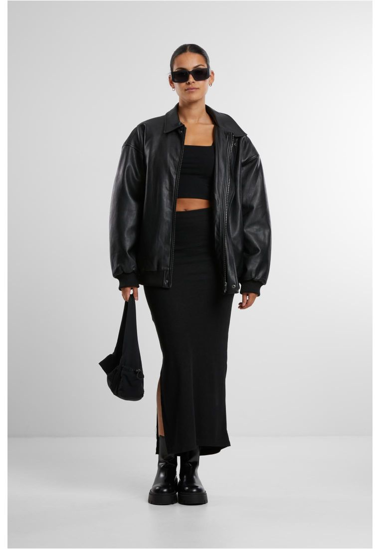 Ladies Rib High Slit Skirt - - TTUTB6940 - 38