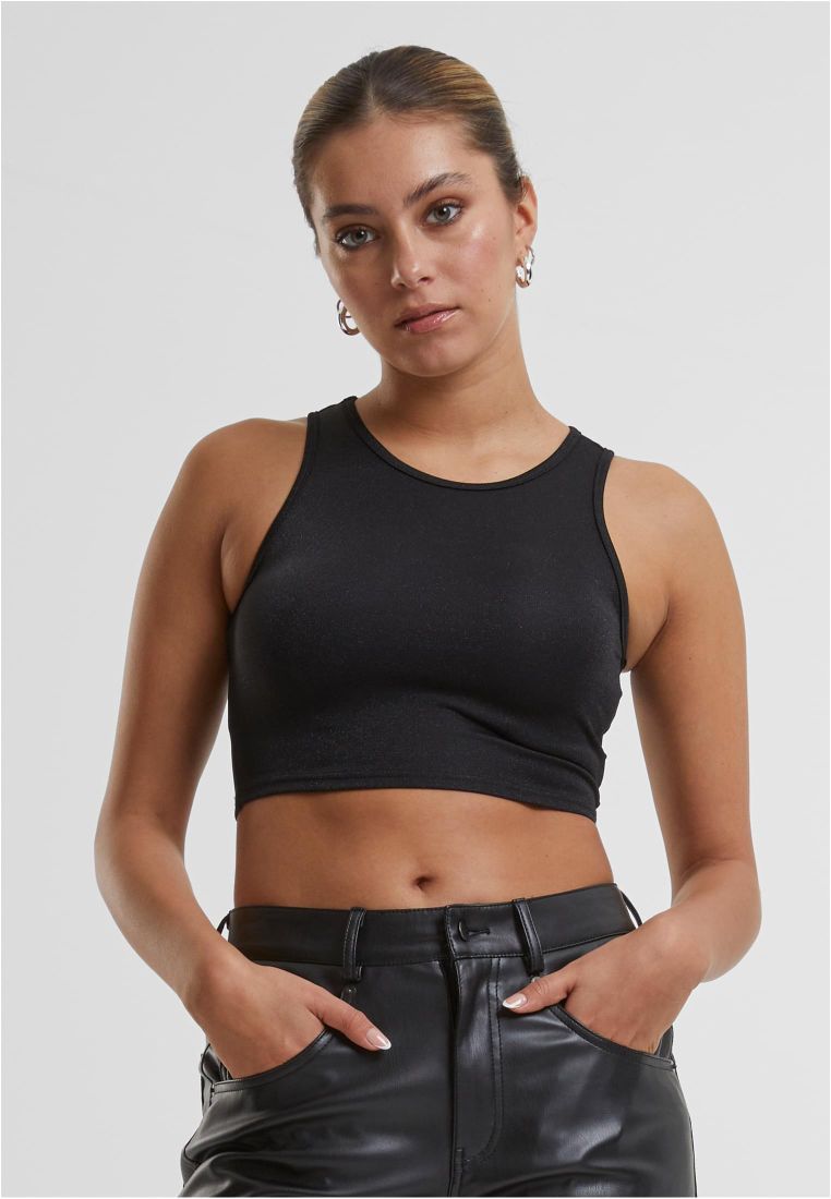 Ladies Glitter Cropped Top -  - TTUTB6990 - 1