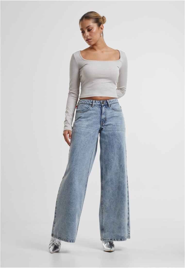 Ladies Glitter Square Neck Longsleeve - - TTUTB6996 - 307