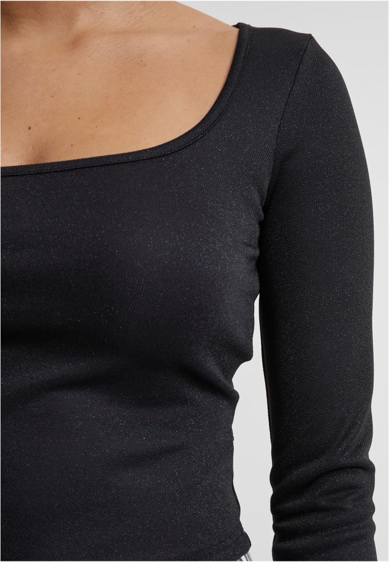 Ladies Glitter Square Neck Longsleeve - - TTUTB6996 - 8