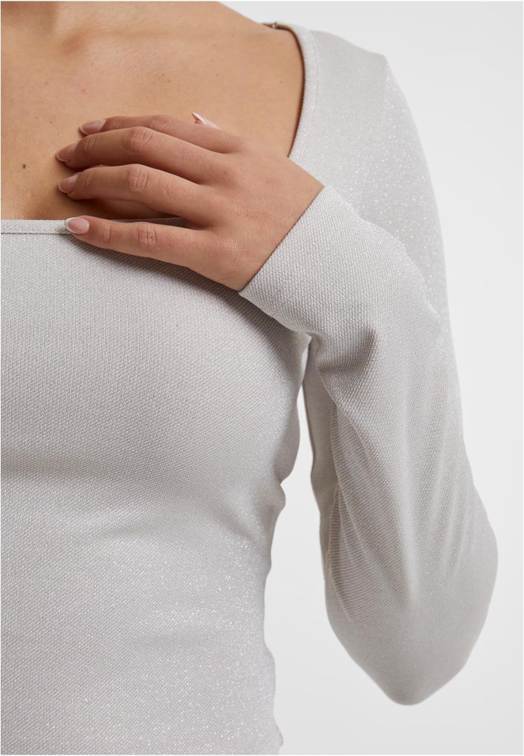 Ladies Glitter Square Neck Longsleeve - - TTUTB6996 - 309