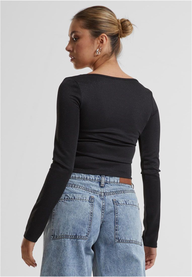 Ladies Glitter Square Neck Longsleeve - - TTUTB6996 - 5