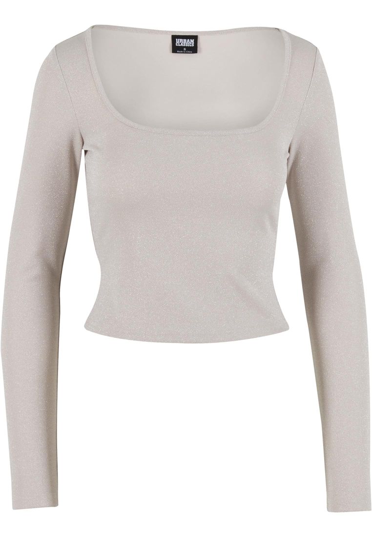 Ladies Glitter Square Neck Longsleeve - - TTUTB6996 - 302