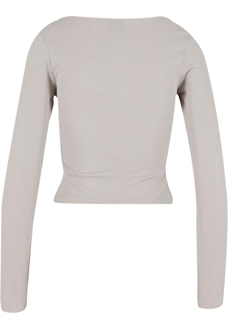 Ladies Glitter Square Neck Longsleeve - - TTUTB6996 - 311