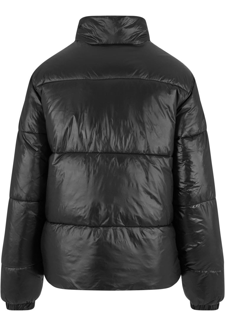 Ladies Recycled Short Shiny Puffer Jacke -  - TTUTB7003 - 38