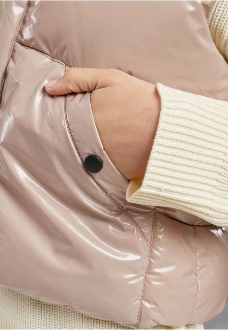 Ladies Recycled Shiny Puffer Vest with H - - TTUTB7004 - 579