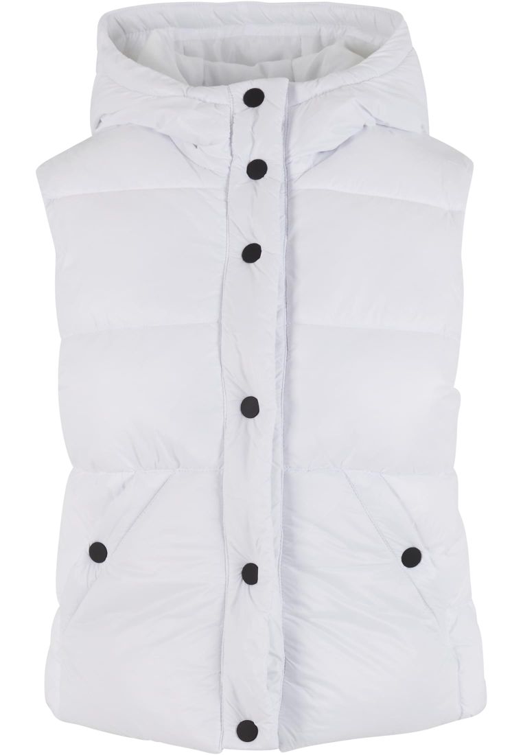 Ladies Recycled Shiny Puffer Vest with H - - TTUTB7004 - 2