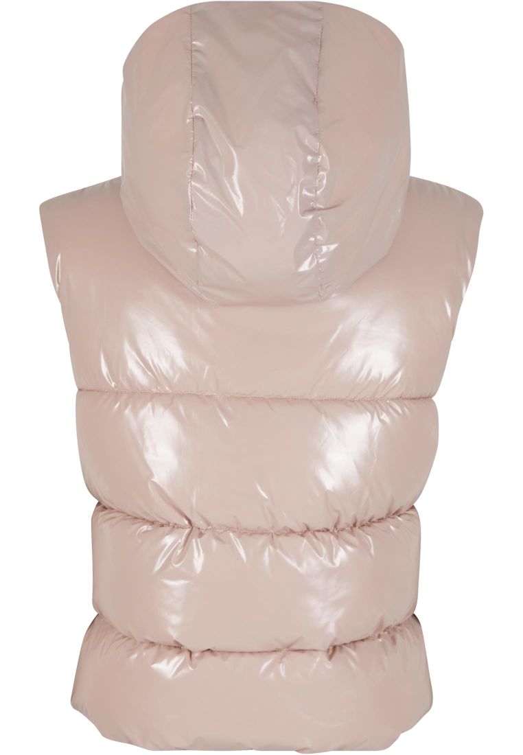 Ladies Recycled Shiny Puffer Vest with H - - TTUTB7004 - 582