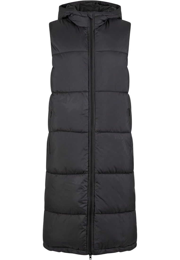 Ladies Long Hooded Puffer Vest -  - TTUTB7007 - 32