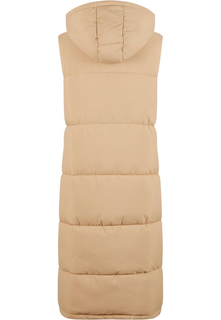 Ladies Long Hooded Puffer Vest - - TTUTB7007 - 310