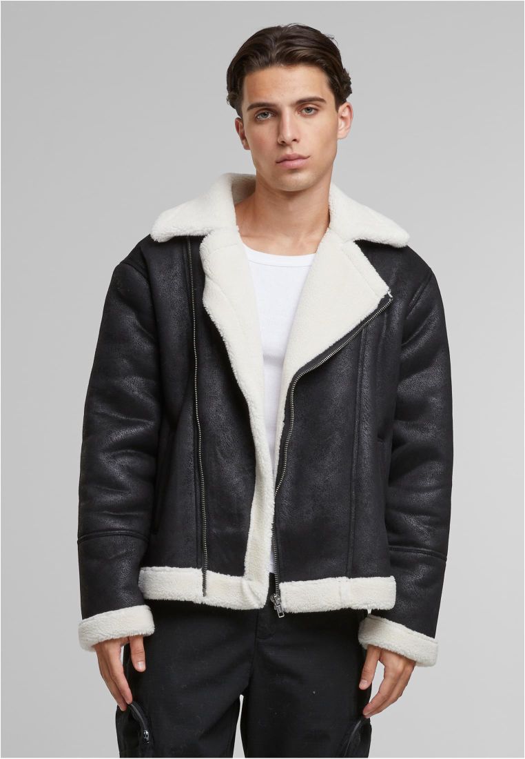 Shearling Biker Jacket - Mens Jackets - TTUTB7048 - 1