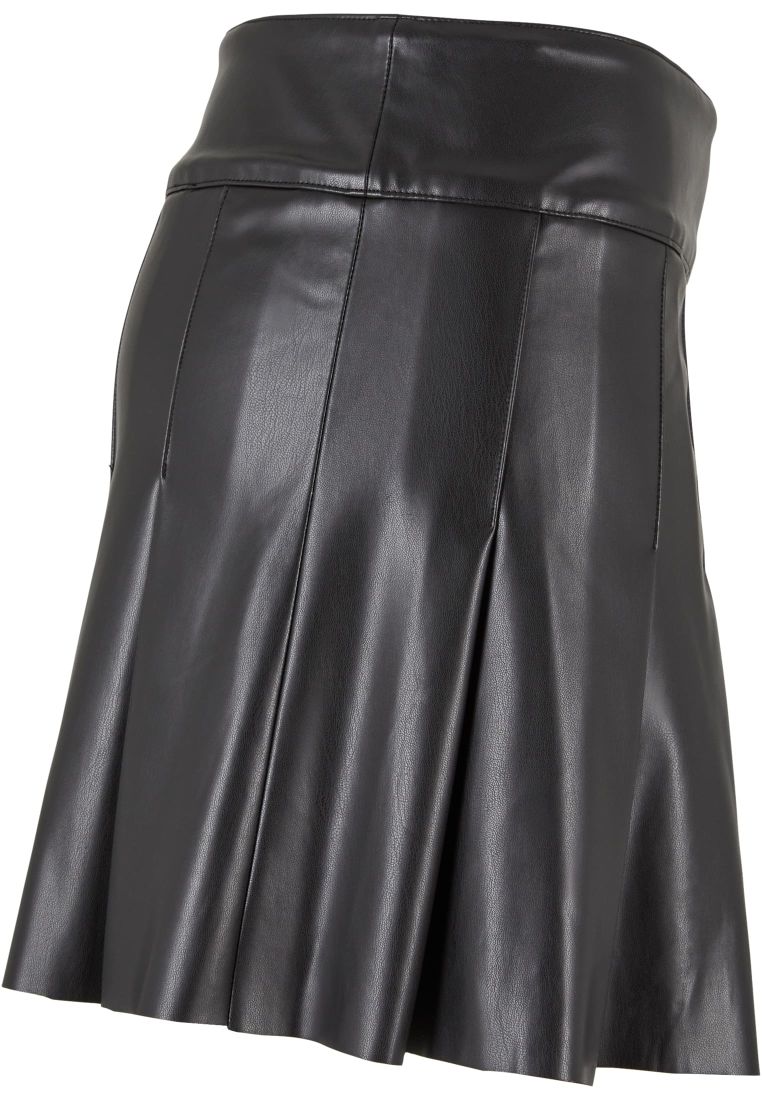 Ladies Synthetic Leather Pleated Skirt - - TTUTB7059 - 11