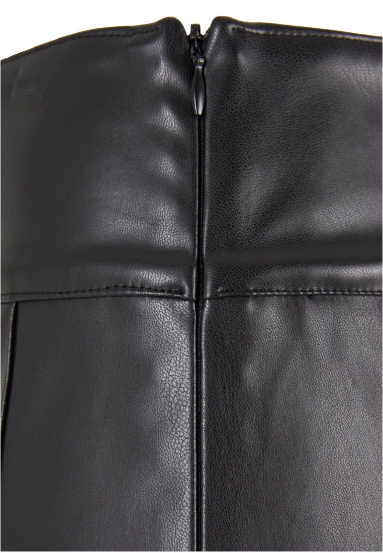 Ladies Synthetic Leather Pleated Skirt - - TTUTB7059 - 12